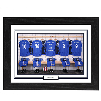 Personalised Framed  Unofficial Chelsea Shirt Photo A3